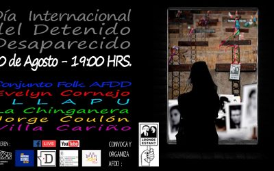 Con acto virtual la AFDD conmemorará el Día Internacional del Detenido Desaparecido y la Detenida Desaparecida