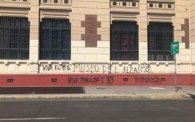 Rayan consignas amenazantes en colegio frente al Museo