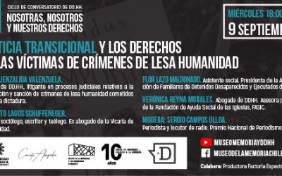 Segunda sesión de Ciclo de Conversatorios de DD.HH. abordará la Justicia Transicional y los derechos de las víctimas de crímenes de lesa humanidad