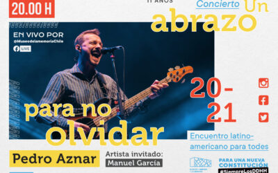 Pedro Aznar: concierto online y gratuito en 11° Aniversario del Museo de la Memoria y los DD.HH.