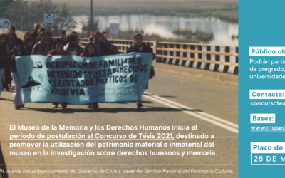 Museo de la Memoria abre convocatoria para Concurso de Tesis 2021
