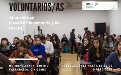 Postulaciones a la 3° versión Programa de Voluntariado “Jóvenes de Memoria” 2021