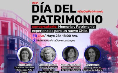 Balmaceda Arte Joven invita al conversatorio Memoria y Patrimonio, experiencias para un nuevo Chile