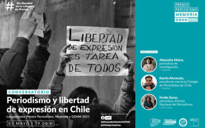 Museo de la Memoria y Colegio de Periodistas lanzarán 6° versión del Premio Periodismo, Memoria y DD.HH con un conversatorio virtual sobre libertad de expresión en Chile